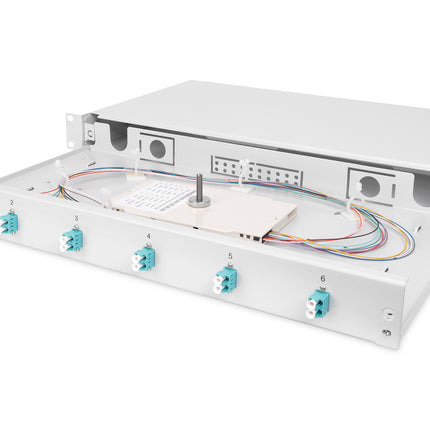 Panel de conexión de fibra óptica montado en 6 puertos LC OM3