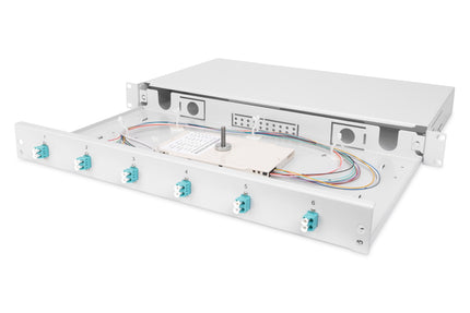 Panel de conexión de fibra óptica montado en 6 puertos LC OM3