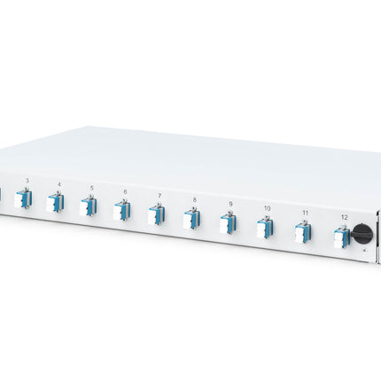 Glasvezel patchpaneel gemonteerd 12 poorten LC OS2