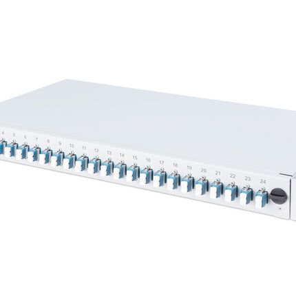 Fiber optic patch panel mounted 24 ports LC OS2