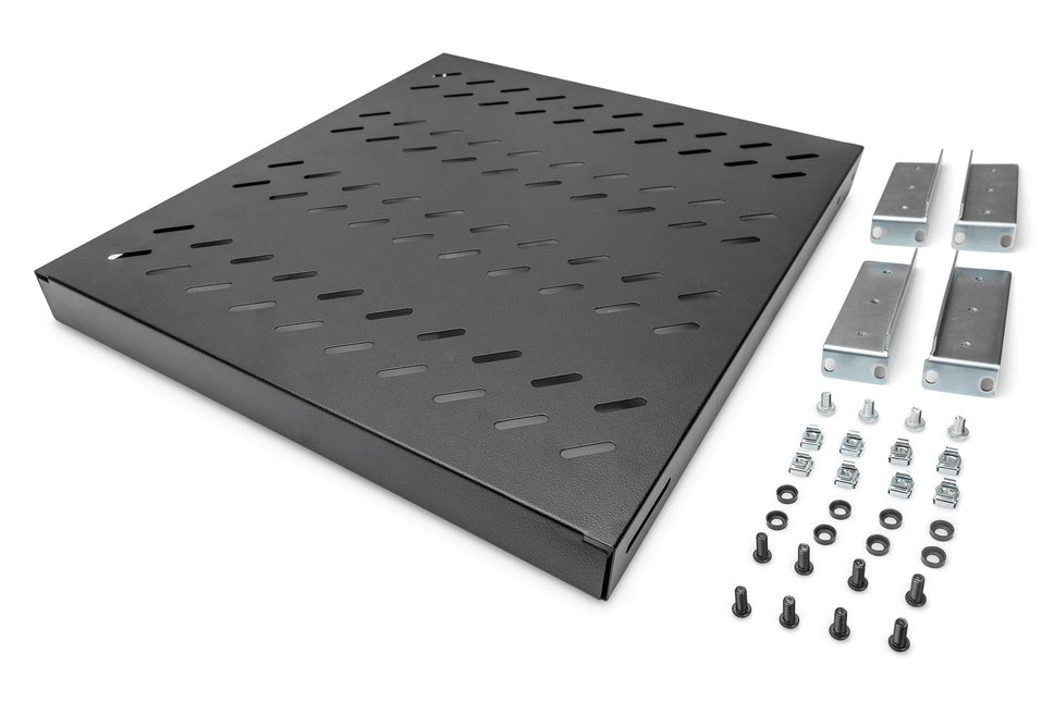 Adjustable shelf for 800mm deep cabinets - 1U black