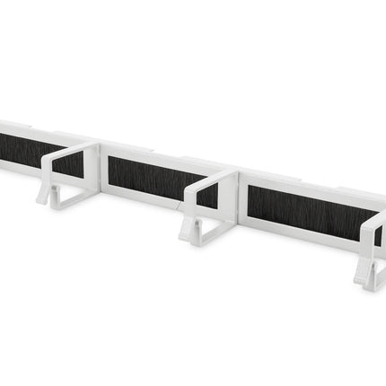 19 inch kabelhouder met borstel 1U lichtgrijs