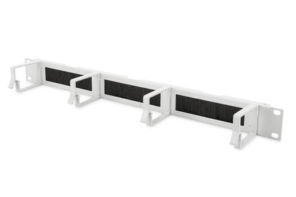 19 inch kabelhouder met borstel 1U lichtgrijs