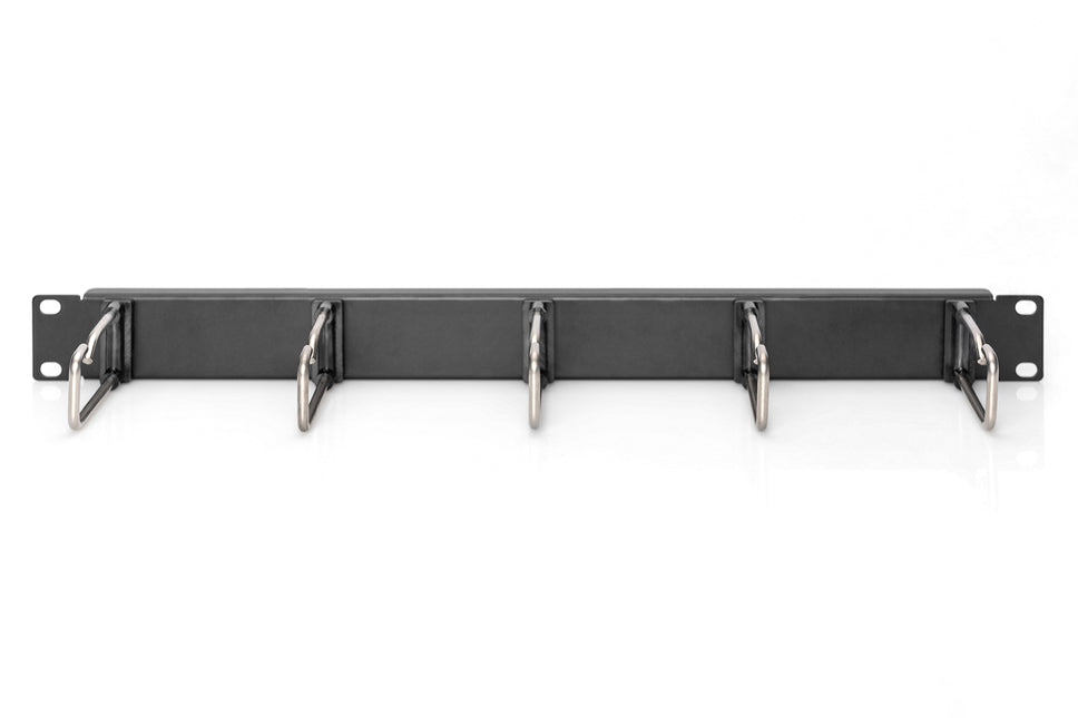 19 inch kabelhouder met stalen beugels 1U zwart
