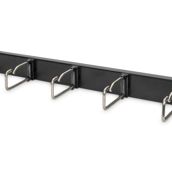 19 inch cable holder with steel brackets 1U black