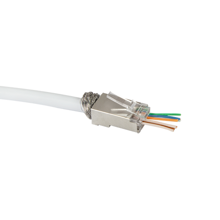 Conector CAT6a RJ45 - STP 10 piezas para cables flexibles y rígidos