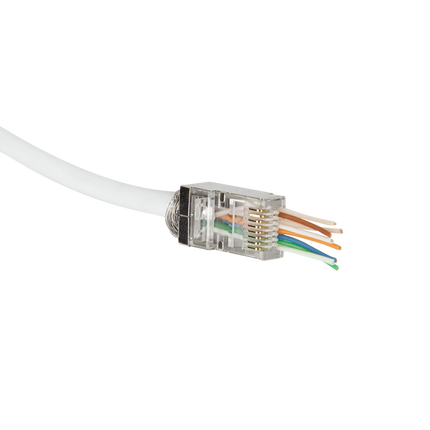 Conector CAT6a RJ45 - STP 10 piezas para cables flexibles y rígidos