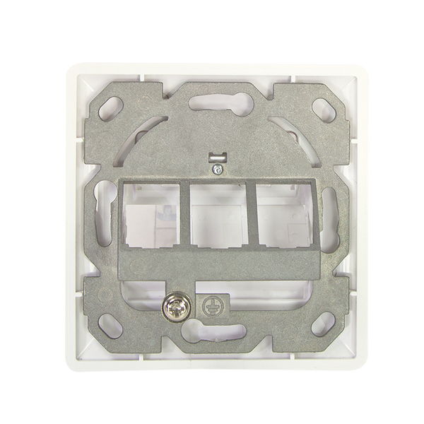 Caja de empotrar para 3 Keystones – Diseño compatible (RAL 9010)