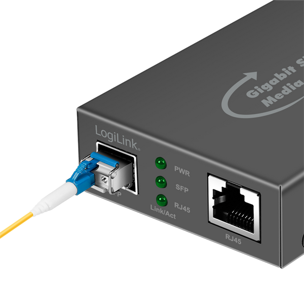 Convertidor de medios Gigabit: RJ45 a SFP