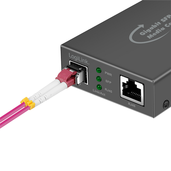 Convertidor de medios Gigabit: RJ45 a SFP