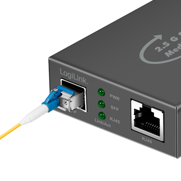 Convertidor de medios de 2,5 Gigabit: RJ45 a SFP