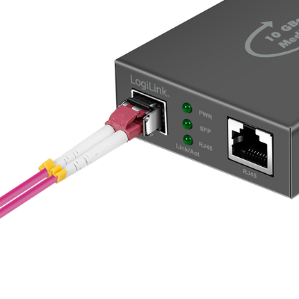Convertidor de medios de 10 Gigabit: RJ45 a SFP+