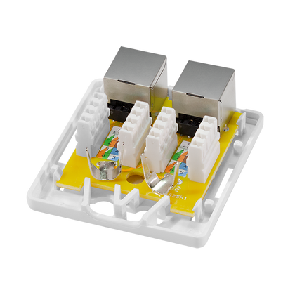 Caja de montaje en superficie CAT6a 2x RJ45 STP