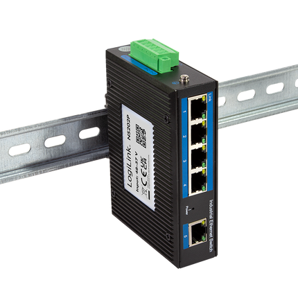Conmutador PoE Gigabit Ethernet industrial de 5 puertos