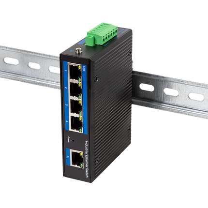 Conmutador PoE Gigabit Ethernet industrial de 5 puertos