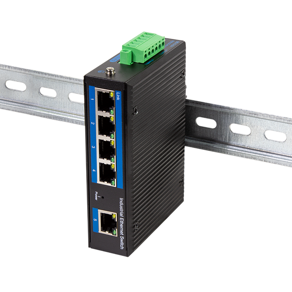 Conmutador PoE Gigabit Ethernet industrial de 5 puertos