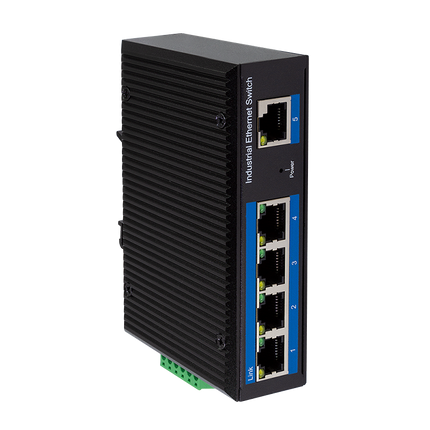 Conmutador PoE Gigabit Ethernet industrial de 5 puertos