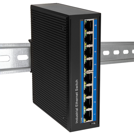 Conmutador Ethernet Gigabit industrial PoE de 8 puertos
