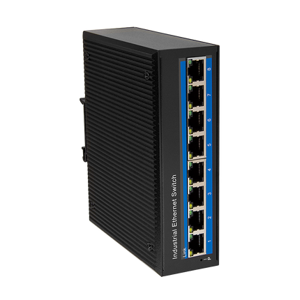 Conmutador Ethernet Gigabit industrial PoE de 8 puertos