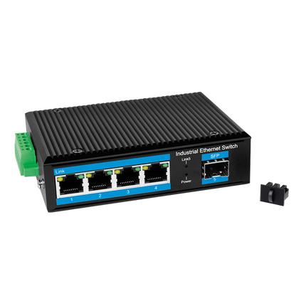 Conmutador Ethernet Gigabit industrial de 4 puertos + puerto SFP