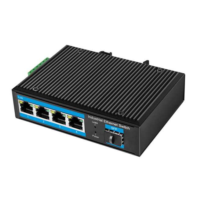 Industriële Gigabit Ethernet Switch 4 Poorts + port SFP
