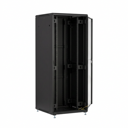 24U Patchkast 600x600x1200 mm (BxDxH) zwart