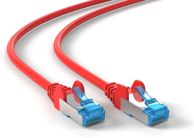 Cat6a S/FTP PIMF LSZH rood 0.5 meter