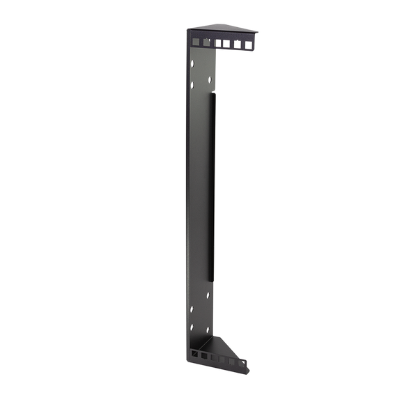 19" vertical wall mount bracket 2U black