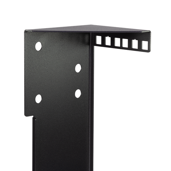 19" vertical wall mount bracket 2U black