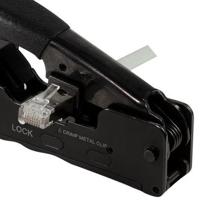 Professionele krimptang voor RJ45, RJ11 en RJ12 connectoren