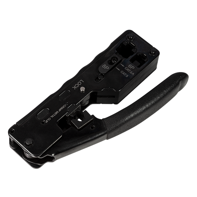 Professionele krimptang voor RJ45, RJ11 en RJ12 connectoren