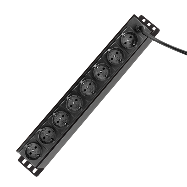 Basis Rack PDU 8-voudig Schuko, elk stopcontact individueel schakelbaar