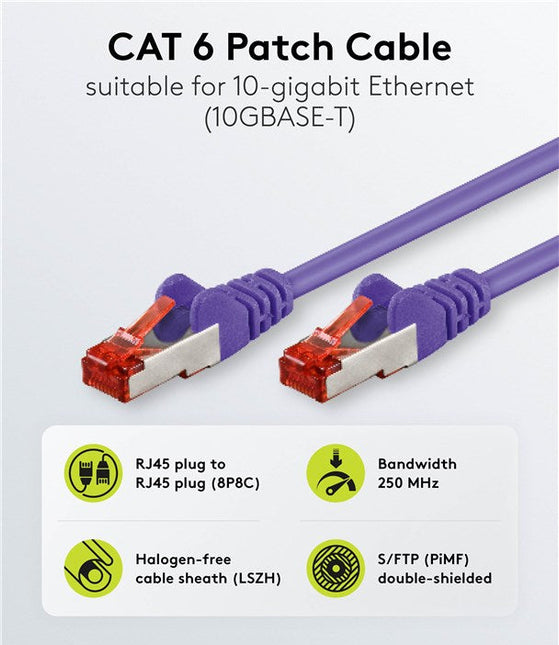 Cat6 S/FTP LSZH 10M Violet