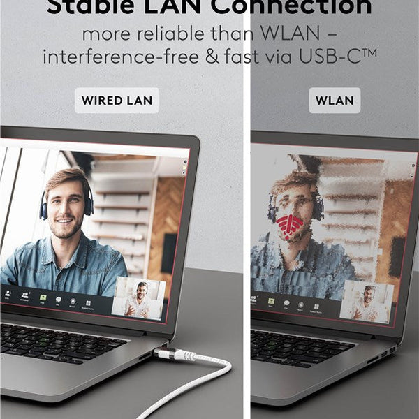 USB-C™ 3.1 naar RJ45 Ethernet kabel 15M wit