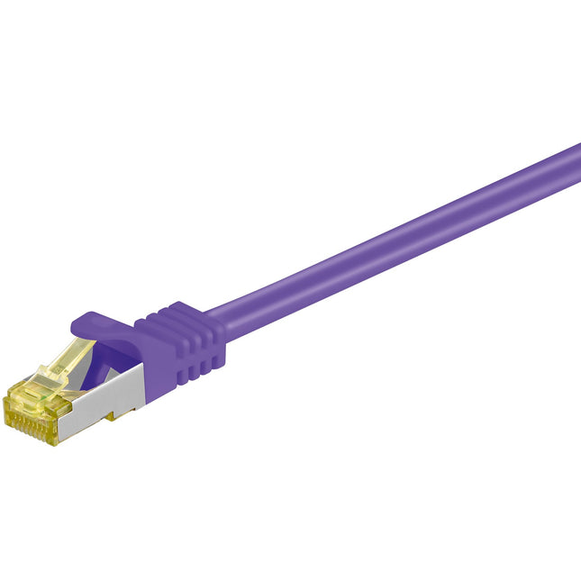 Cable de conexión SSTP/PiMF sin halógenos Cat7 de 0,5 m, color morado
