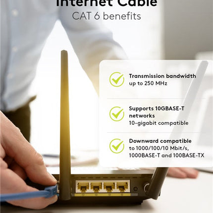 Cat6 S/FTP PIMF LSZH blauw 10 meter