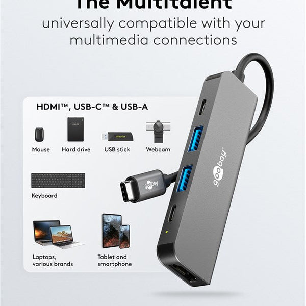 Smart 5-Port USB-C™ Hub with HDMI™ (5 Gbps)