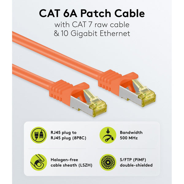 Cable de conexión SSTP/PiMF sin halógenos Cat7 3M naranja