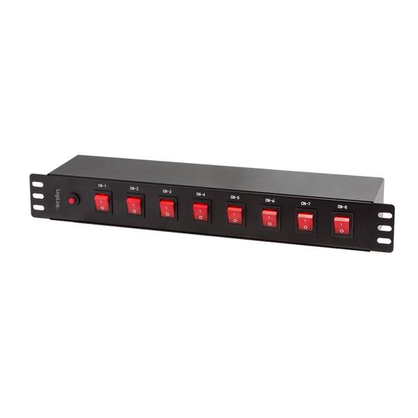 Basis Rack PDU 8-voudig Schuko, elk stopcontact individueel schakelbaar