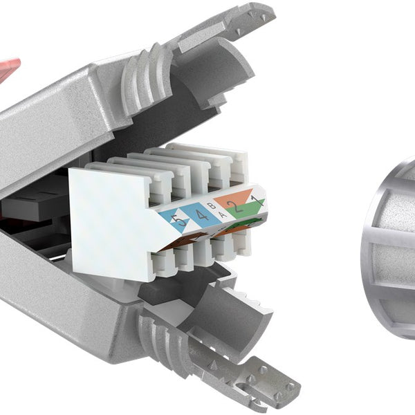 Conector sin herramientas CAT6 RJ45 - STP para cable flexible y rígido