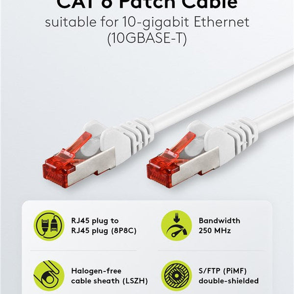 Cat6 S/FTP PIMF LSZH wit 0.25 meter