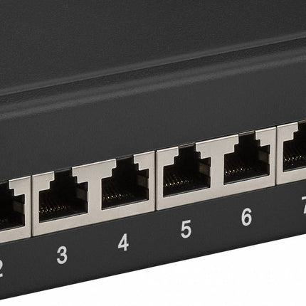 Panel de conexión CAT 6a de 10 pulgadas y 12 puertos