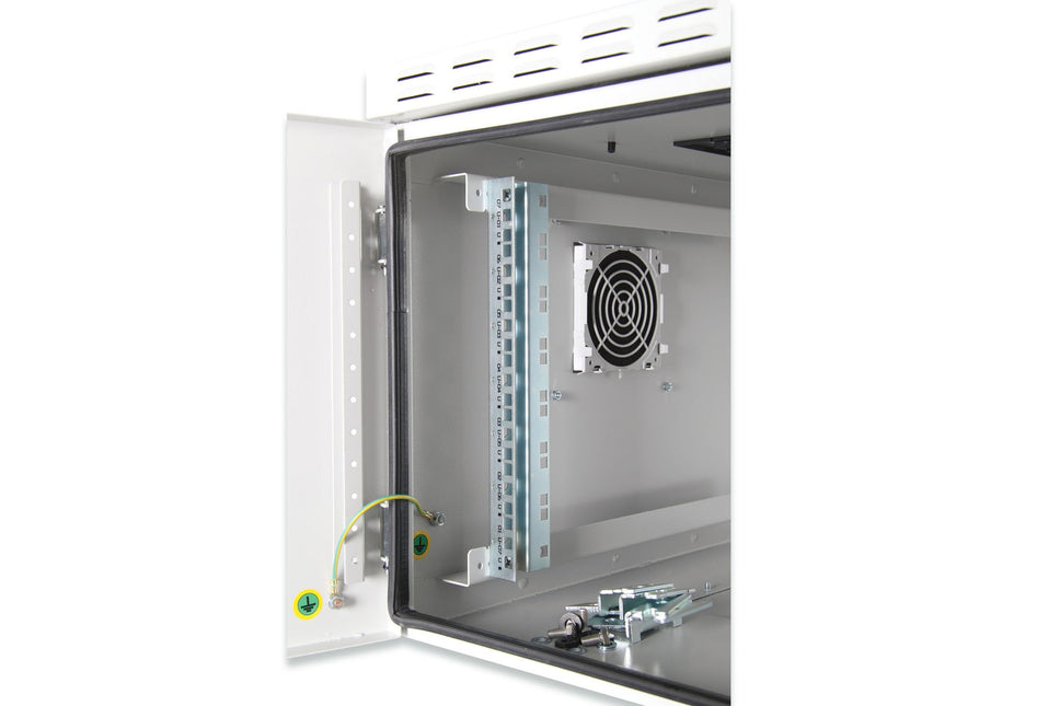 7U wandkast, buiten, IP55 600x450x490 mm, kleur lichtgrijs (RAL 7035)