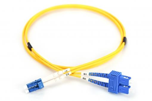 Cable de conexión de fibra óptica monomodo LWL OS2 LC/SC de 5 m