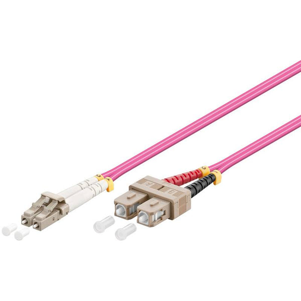Cable de fibra óptica dúplex OM4 50/125 LC-SC 5 M