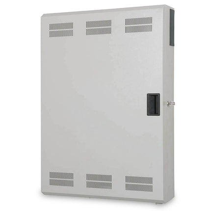Wandkast, slank, 900x600x200 mm 3U horizontaal en 3U verticaal, lichtgrijs (RAL 7035)