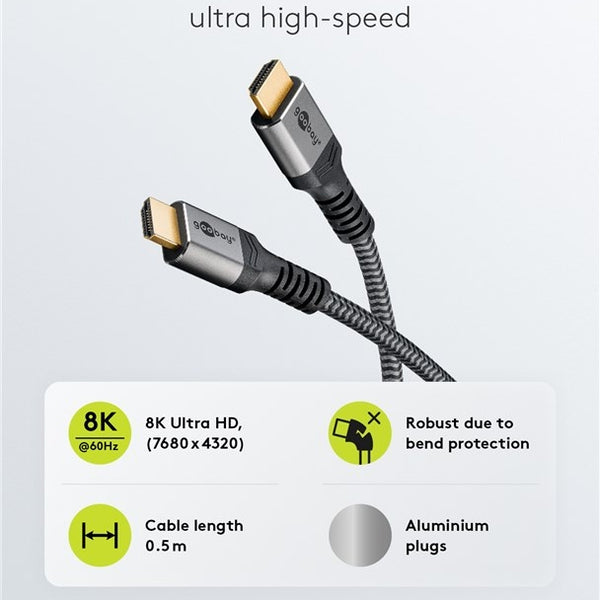 Cable HDMI™ de ultraalta velocidad 8K 60 Hz 2 m 