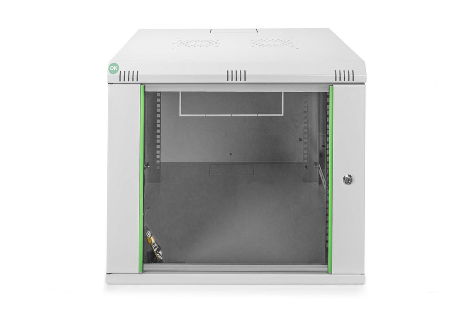 9U wandkast, Dynamic Basic 600x600x478 mm, kleur lichtgrijs (RAL 7035)