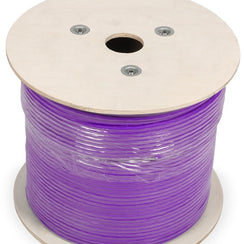 Cable de red UTP CAT6 rígido, 500 m, 100 % cobre, color morado