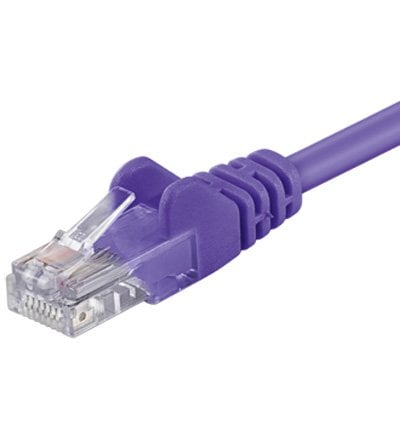 Cable UTP morado Cat5e de 1 m